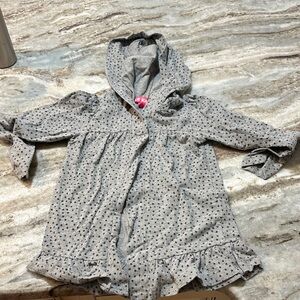 Gray Polka Dot Hooded sweatshirt